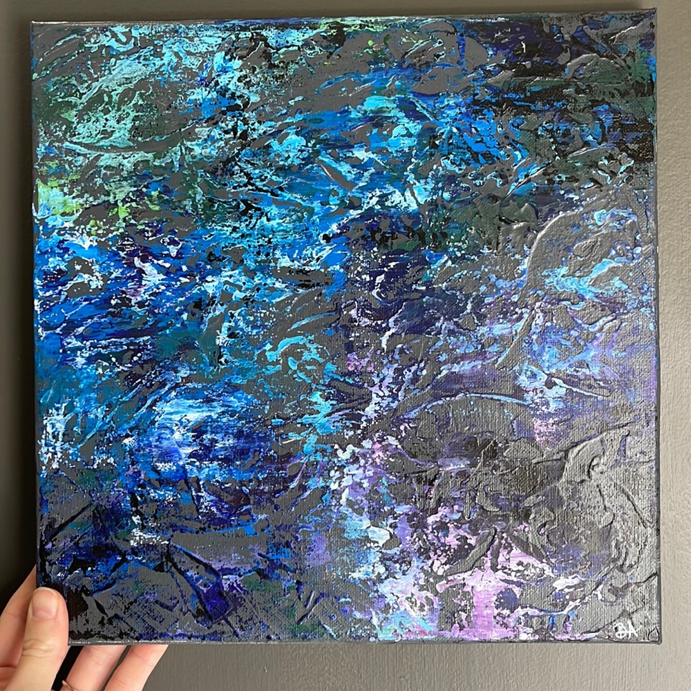 Abstract Acrylic Painting on Canvas